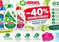 Ariel offre de remboursement Profitez de -40 % remboursés sur les lessives liquides