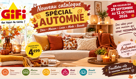 Catalogue Gifi Spécial Automne Valable du 29 Septembre au 12 Octobre 2026