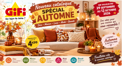 Catalogue Gifi Spécial Automne Valable du 29 Septembre au 12 Octobre 2026