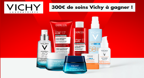 Concours Laboratoires Vichy 300€ de Soins Vichy à Gagner