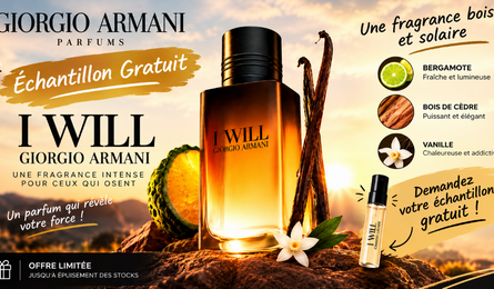 Echantillon Gratuit Parfum I Will de Giorgio Armani