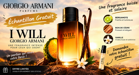 Échantillon Gratuit Parfum I Will de Giorgio Armani