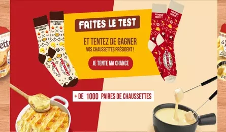 Grand Jeu gratuit Président Réchauffez vos soirées 1 000 paires de chaussettes à gagner