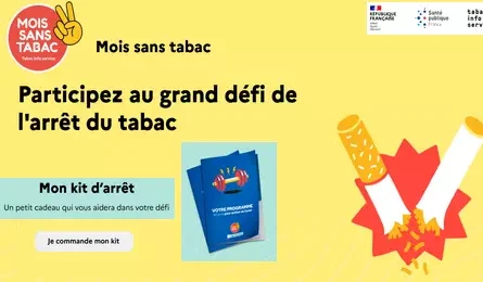 Le Mois Sans Tabac Obtenez un Kit gratuit pour arrêter de fumer