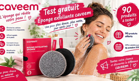 Test Produit Caveem : Éponge exfoliante pour le corps