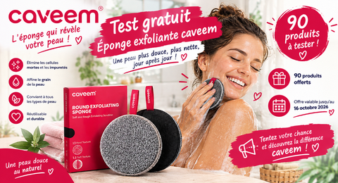 Test Produit Caveem : Éponge exfoliante pour le corps